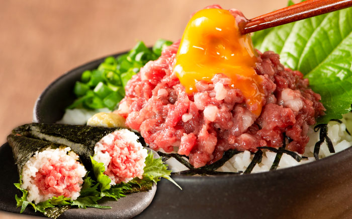 【熊本特産】馬刺しユッケ2種とネギトロの食べ比べセット 3888【株式会社フジチク】 [BHAD017]