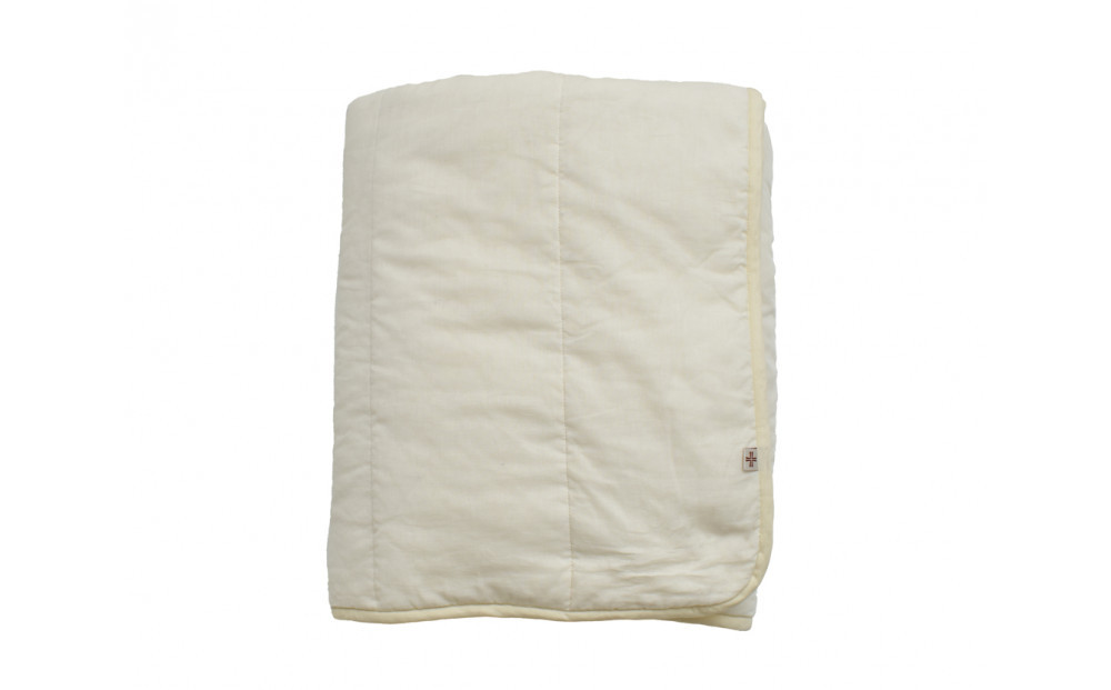 綿入りガーゼキルトケット　シングル（ナチュラル・アイボリー） | Fabric Plus ファブリックプラス ガーゼケット キルトケット タオルケット 綿入り綿100％ 夏用 涼感 軽量 通気性 吸水性 肌触り 快眠 寝具 シングルサイズ 人気 おすすめ 洗える 日本製 送料無料