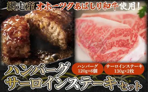 ＜網走産＞【オホーツクあばしり和牛】ハンバーグ・サーロインステーキセット 総重量980g 【ふるさと納税 人気 おすすめ ランキング ハンバーグ サーロイン ブランド和牛 ステーキ 北海道 網走市 送料無料】 ABW008
