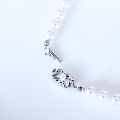 ふるさと納税 志摩市 あこや 本真珠 ネックレス 7.5-8.0mm/ リボンモチーフクラスプ付 42センチ |  | 03