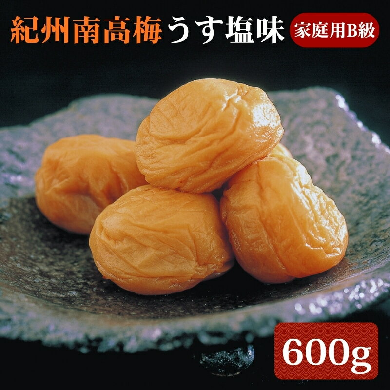 【ふるさと納税】紀州南高梅 うす塩味 家庭用B級 600g |梅干 うめぼし 南高梅 和歌山 うす塩 減塩 塩分控えめ