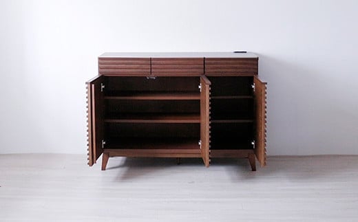 【開梱・設置】シルビア 120cm カウンター（ブラウン）　AX155