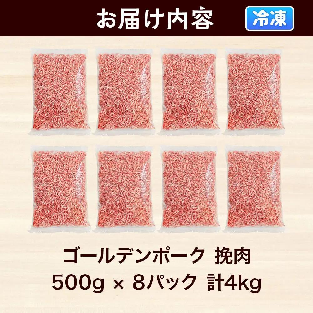 肉 豚 【冷凍】ゴールデンポーク 挽肉 4kg セット