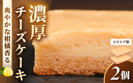【2026年2月発送】濃厚スイーツ チーズケーキ スクエア（8cm×12㎝×2個セット）【デザート 菓子 お菓子 洋菓子 スイーツ おやつ クッキー生地 冷凍】 [e44-a014_02]