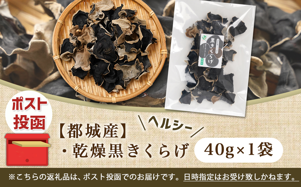 ヘルシー乾燥黒きくらげ40g※ポスト投函_LA-C905