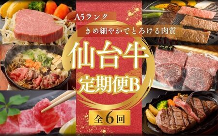 定期便 肉 定期便 6回 仙台牛 すてーきはうす伊勢屋【iseya019】