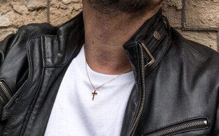 ロッソエブルー ペンダントトップ k18 18金 ゴールド ミニ　S クロス フリー メンズ レディース 岐阜市 / アフェクト[ANGT001]