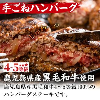 i579 ＜訳あり＞(網脂なし)鹿児島県産黒毛和牛の究極の手ごねハンバーグ(100g×9個・計900g)【スーパーよしだ】