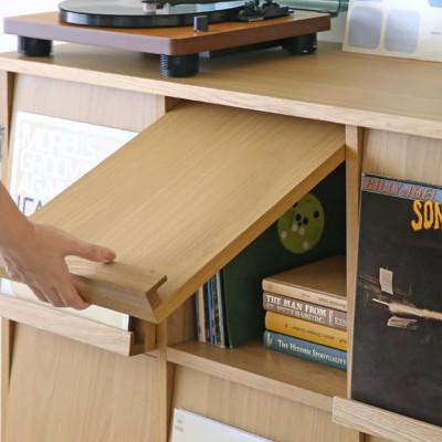 ふるさと納税 筑後市 本棚  レッチェ 180マガジンレコードラック オーク【10年保証】【高野木工】 |  | 03