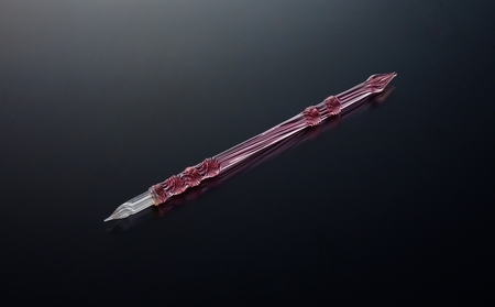 【ガラスペン】ソフトひねり 軸径12mm (カラー：サーモンピンク)