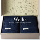 【ふるさと納税】Wellis【極上の肌心地】ブランケット2枚　ギフトセット　ネイビー（009_5045_03）