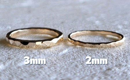 アクセサリー K14GF 槌目リング 3ミリ幅 選べるサイズ 指輪 アクセサリー ジュエリー K14 ゴールドフィルド リング