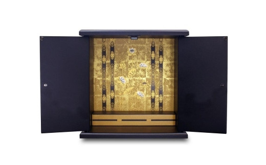 タツクラフト 紀州塗り ミニ仏壇 小 鉄黒 【Tk280】