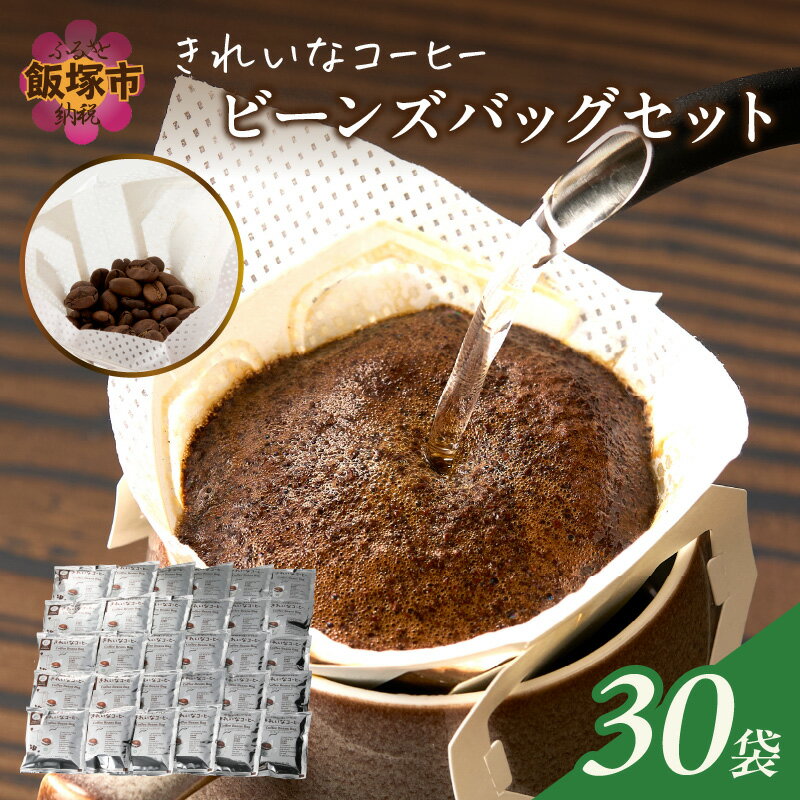 【ふるさと納税】★特許製法★きれいなコーヒービーンズバッグセット(30袋)【A-838】