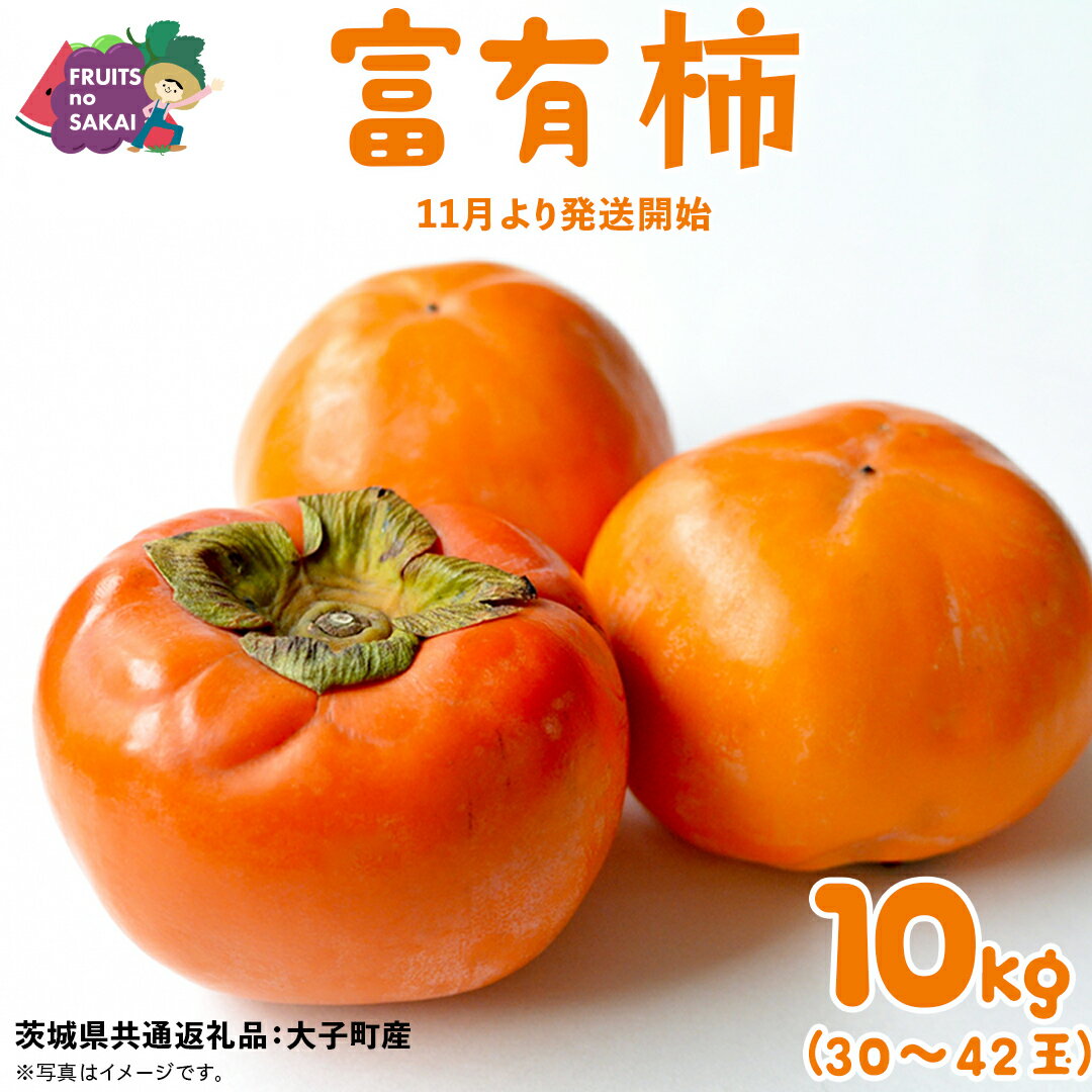 【ふるさと納税】富有柿 10kg （約30～42個）【2025年11月より発送開始】（茨城県共通返礼品 [柿]：大子町産） かき 旬 お取り寄せ フルーツ 甘い 秋の味覚