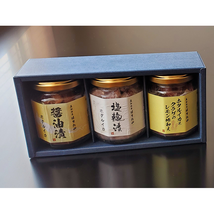 魚卸問屋のホタルイカ漬 3種セット（塩麹・醤油・レモン酢和え）_イメージ2