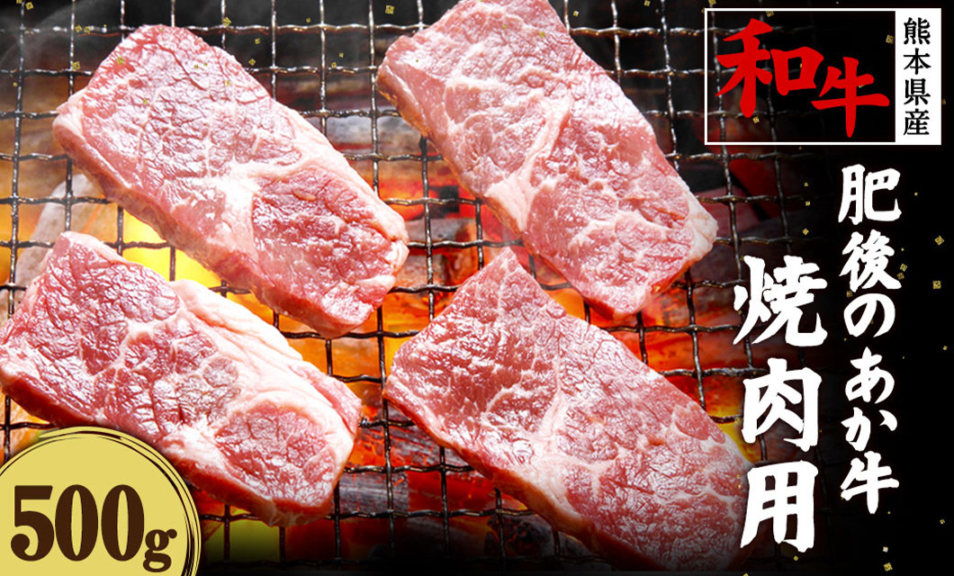 
肥後のあか牛 焼肉用 500g 熊本県産和牛 G-3 牛肉
