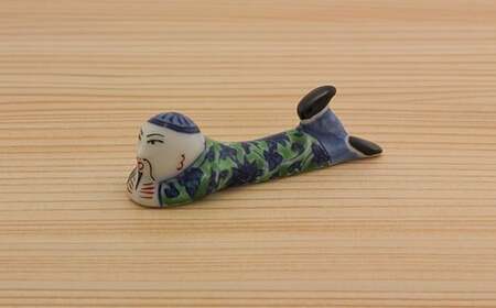 A190-10 源右衛門窯 染錦絵変り（マンダリン箸置） 食器 はしおき マンダリン 絵変り 有田焼 