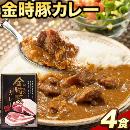 阿波の金時豚 カレー 4個 セット アグリガーデン 《30日以内に出荷予定(土日祝除く)》徳島県 上板町 豚肉 肉 ポークカレー カレー  st-p
