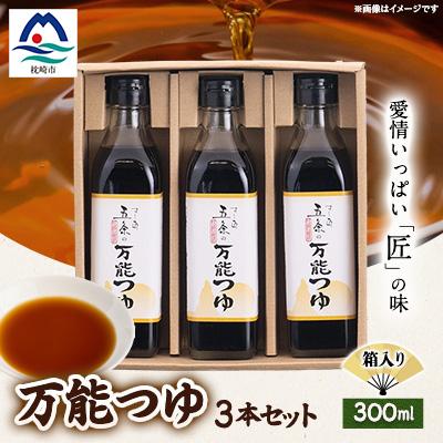 ふるさと納税 枕崎市 枕崎【すし匠　五条】万能つゆ300ml×3本セット A3-340