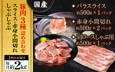 【12回定期便】お肉の定期便 国産 豚肉 詰め合わせ 総計約24kg / 豚肉 豚肉 豚肉 豚肉 豚肉 [ATAP105]