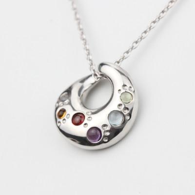 ふるさと納税 山梨県 SV925　六猫足彩(無病息災)　ラウンド型　ペンダント(1点) |  | 01