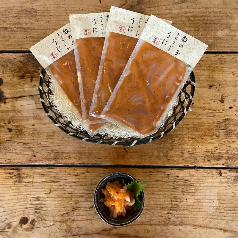 王様の塩辛 雲丹風味 4パック【あおりいか 塩辛 うに おつまみ 珍味 惣菜 海鮮 いかの塩辛 珍味 お取り寄せ 御中元 お中元 お歳暮 父の日 母の日 贈り物 日本酒 焼酎  塩辛】【神奈川県小田原
