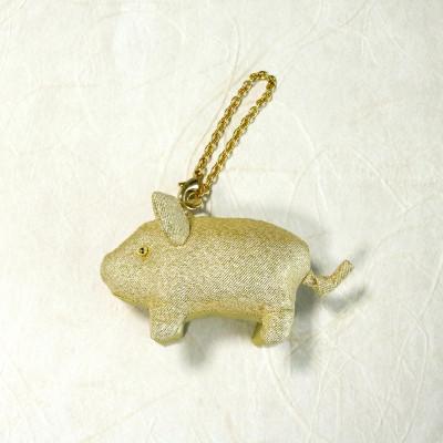 ふるさと納税 城陽市 【燦彩糸】金のブタチャーム |  | 03