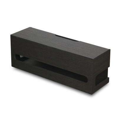 ふるさと納税 かつらぎ町 バスク ケーブルボックス M ブラック 邪魔なケーブル類も木調ケースでスマートに収納