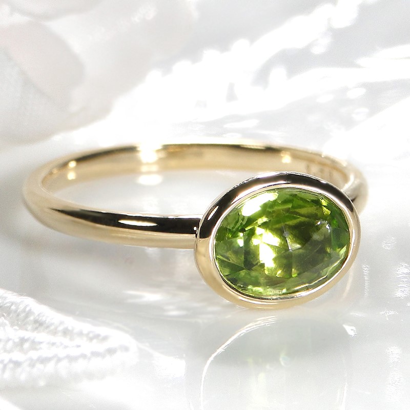 K18YG ペリドット リング[TNR-0116]