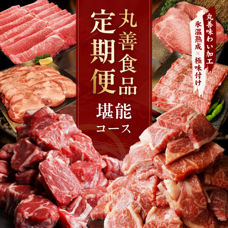丸善食品 定期便 全6回 堪能コース【毎月配送コース 丸善味わい加工 牛肉 スライス すき焼き しゃぶしゃぶ 訳あり 不揃い ファミリー】 mrzZ099