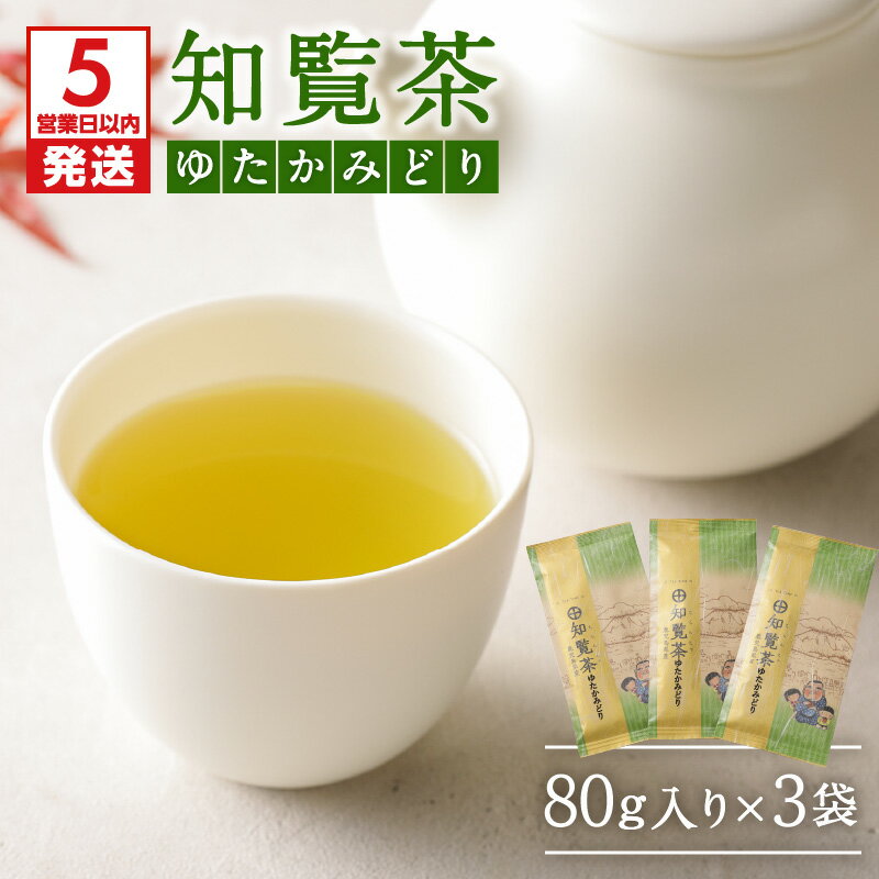 【ふるさと納税】【5営業日以内に発送】 知覧茶 ゆたかみどり 3袋セット 鹿児島市 厳選 特産品 母の日 敬老の日 日本茶 緑茶 鹿児島茶 お茶 茶 深蒸し茶 ティー セット 詰合せ 贈り物 贈りもの お土産 プレゼント ギフト お取り寄せ 送料無料