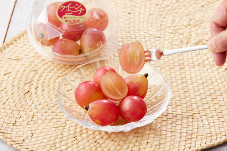 ぶどう 岡山市産 クイーンニーナ 粒（カップ）100g×12 2025年発送 渡邊農園