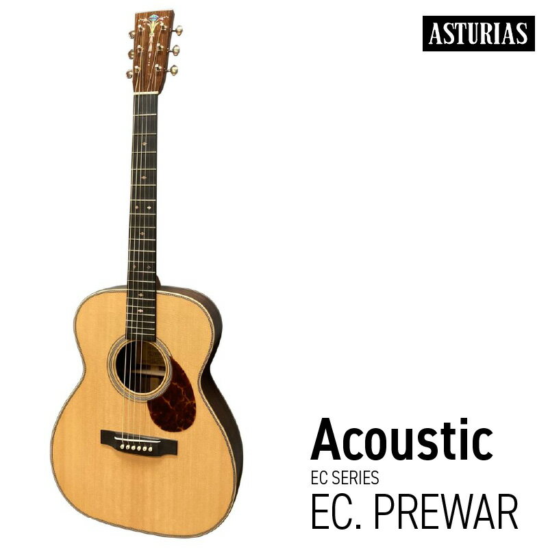 【ふるさと納税】アコースティックギター アストリアス EC PREWAR ケース 楽器 音響機器 スタンダードモデル 新品 アコギ ギター オーディトリアムボディ メキシコ貝 トーチインレイ ヘリンボーンパーフリング 手加工 弦楽器 音楽 演奏 お取り寄せ 福岡県 久留米市 送料無料