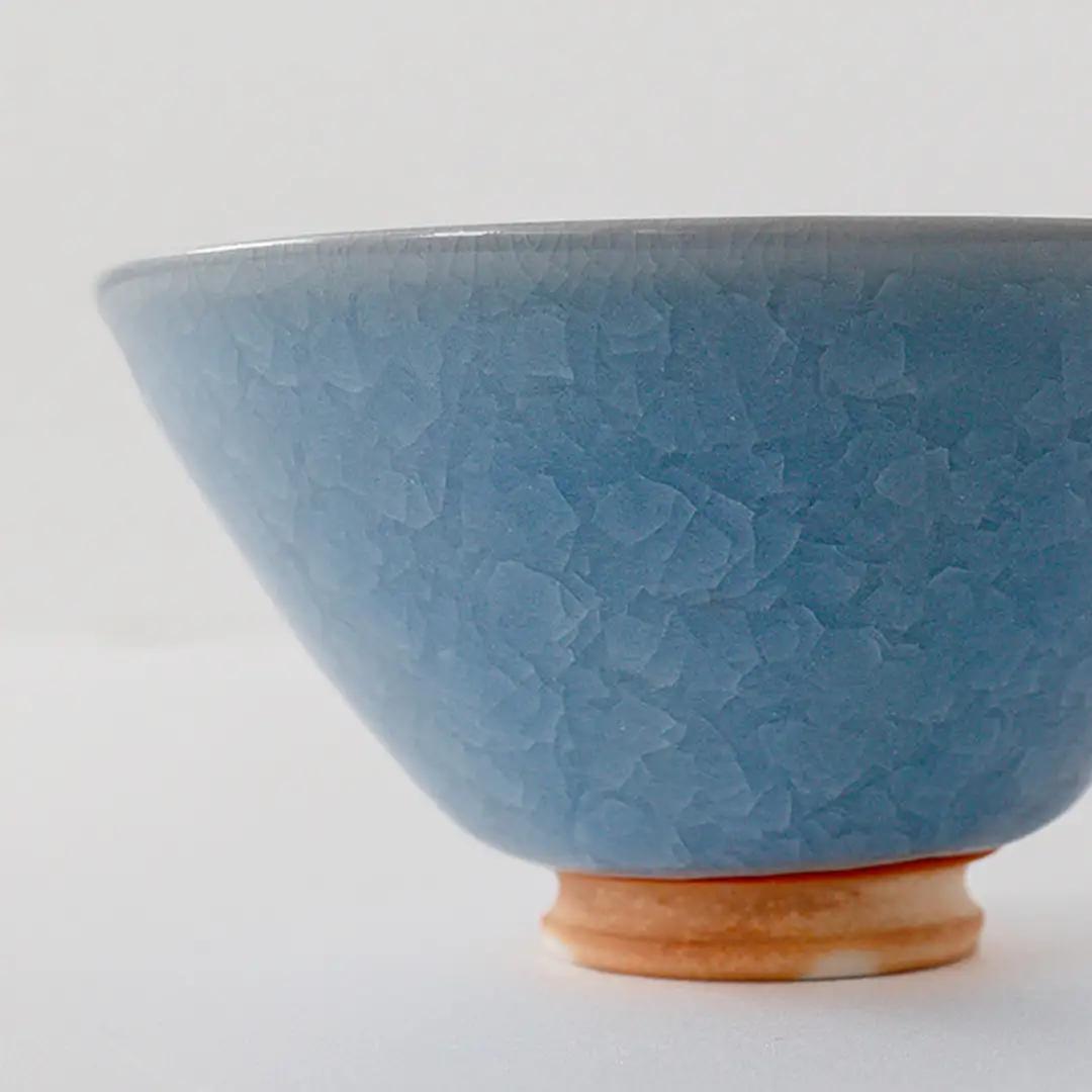 【氷裂貫入青瓷】抹茶茶碗 （小野寺裕司 作）