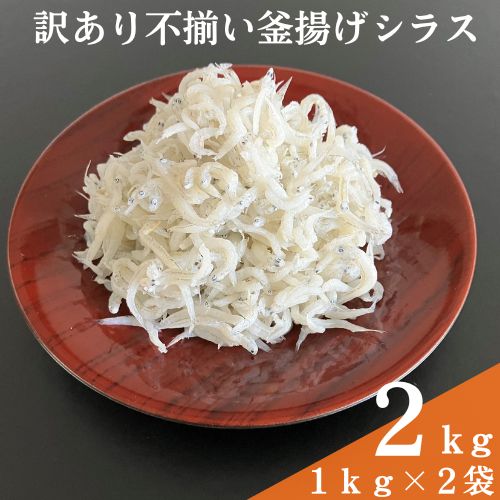 【ふるさと納税】訳あり不揃い釜揚げシラス2kg　お得 食べやすい たっぷり 子ども 子供 国産 釜揚げ しらす しらす丼 海鮮 お茶漬け ごはん 手巻き寿司 ご飯 雑炊 冷奴 冷凍配送 おかず おつまみ / 高知県 奈半利町