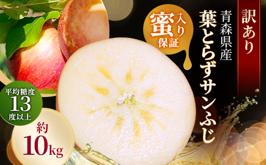 【26年11月～12月発送予定】平均糖度13度以上!  蜜入り 葉とらずサンふじ 約10kg 訳あり【配送不可地域：離島・沖縄県】