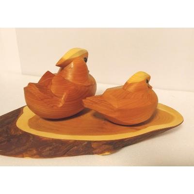 ふるさと納税 高山市 飛騨一位一刀彫　おしどり夫婦(大) e111 |  | 03