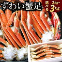 【ふるさと納税】ボイルずわいがに足 選べる 2kg ～ 3kg ズワイガニ ずわいがに ズワイ蟹 ずわい蟹 かに カニ 蟹 北海道 根室市 海鮮