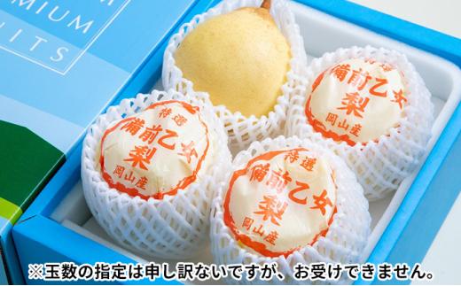 梨 2024年 先行予約 備前乙女梨（鴨梨） 3～4玉入り（2kg以上）贈答箱  ナシ なし 岡山県産 国産 フルーツ 果物 ギフト 石原果樹園 [No.5220-0783]
