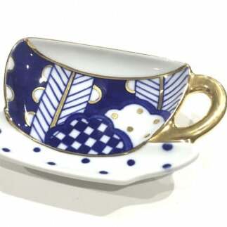 有田焼 田清窯 矢羽根丸紋プレートセット 24to3 西富陶磁器 A35-267_イメージ4