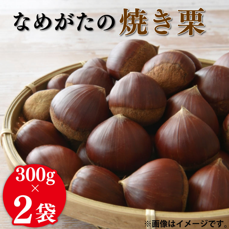 【ふるさと納税】なめがたの焼き栗(300g×2袋)｜栗 焼き栗 焼栗 くり クリ 熟成 真空 真空パック 茨城県 行方市(CS-5)