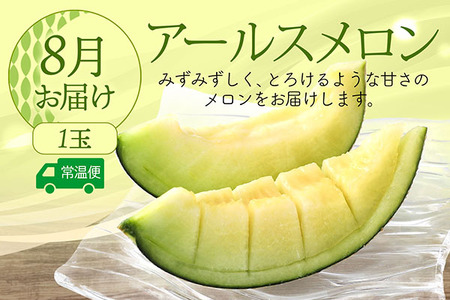 アールスメロン 大玉1玉（2024年8月から順次発送　入金期限：2024.7.31）