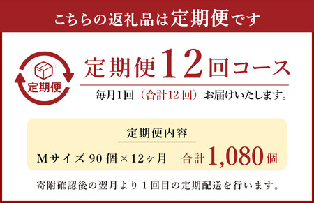 【12回定期便】わけありたまご 康卵 90個 破損保証10個含む 赤 Mサイズ 卵 たまご 鶏卵 鶏 訳あり 国産 九州産 送料無料