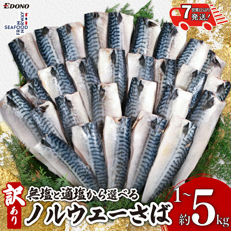 【ふるさと納税】 訳あり ノルウェーさば 1kg ～ 5kg 【選べる味付け】 無塩 適塩 【 スピード配送 】 さば 鯖 さばフィーレ 鯖フィーレ さばフィレ 鯖フィレ 規格外 切り身 切身 無添加 添加物不使用 個別冷凍 お弁当 惣菜 おかず 送料無料 千葉県 銚子市 エドノフーズ