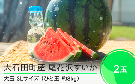 尾花沢すいか 大玉 3L×2玉 2025年産 令和7年産 7月下旬~8月上旬発送 人気 オススメ すいか BBQ 家計応援 消費応援 すいか 物価高応援 支援 スイカ 数量限定 すいか 山形県 すいか スイカ ja-suo2x3