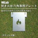 【ふるさと納税】自分だけの焚き火台に!NKLab六角焚き火台専用カスタムプレート【炎】【1417489】