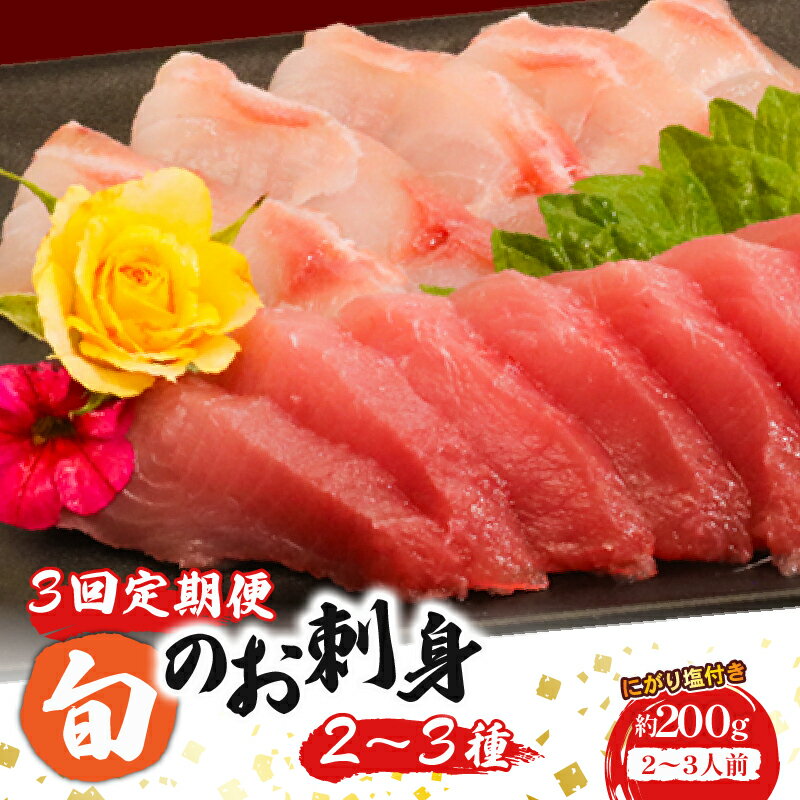 【ふるさと納税】 【3回定期便】 お刺身　2〜3種盛り合わせお楽しみセット（2〜3人前）鮮魚 旬の魚 魚 魚介 海鮮 お刺し身 旬 惣菜 冷蔵 詰め合わせ 送料無料 定期便 産地直送 板前厳選