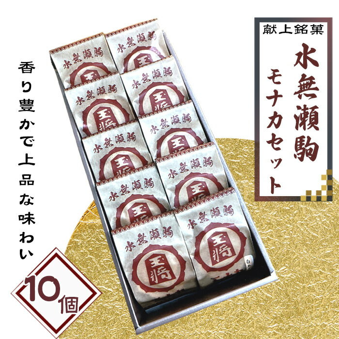 【ふるさと納税】No.180 水無瀬駒モナカセット　10コ ／ 菓子 和菓子 もなか 最中 詰合せ 食べ比べ 丹波大納言 備中白小豆 献上銘菓 こだわり ご進物 ご贈答 ギフト お取り寄せ 送料無料 大阪府