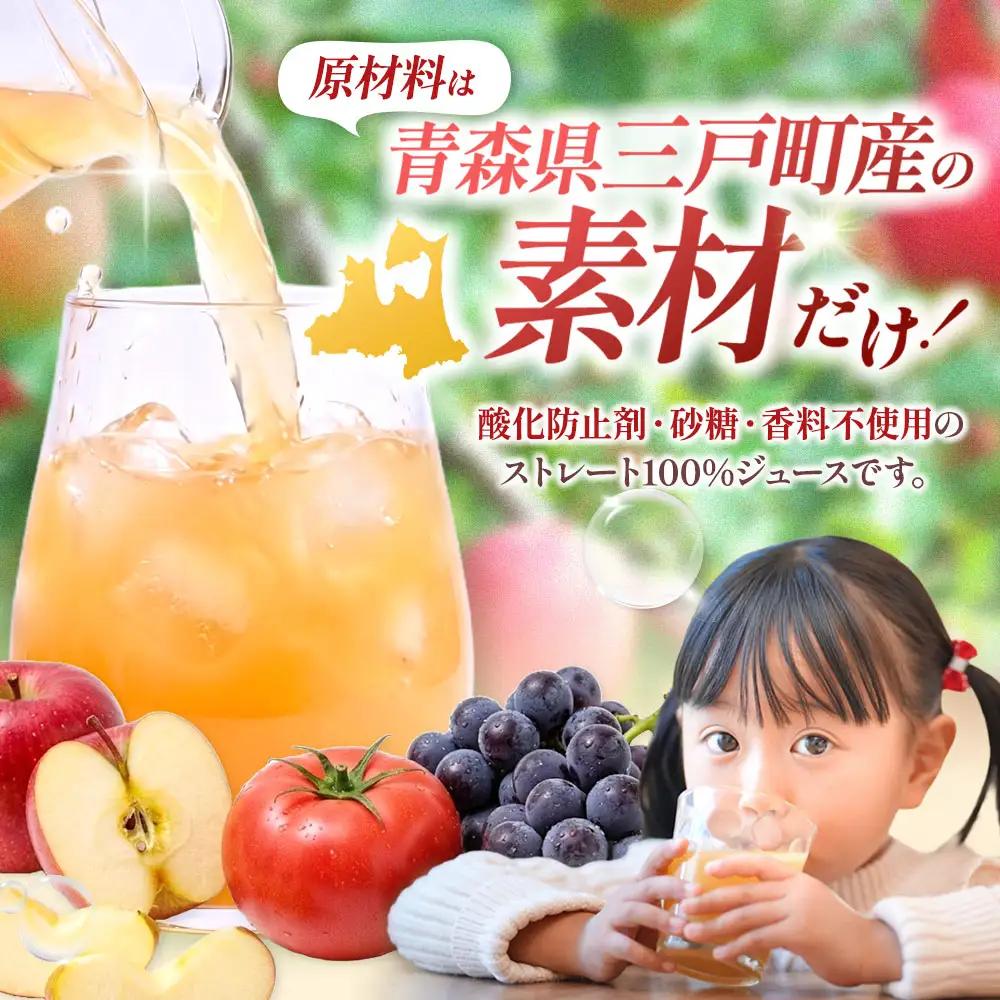 青森県産りんごジュース他４種セット 【 11ぴきのねこ ラベル 】 180ml×10本 りんごジュース 